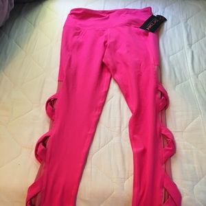 High rise hot pink Betsy Johnson leggings